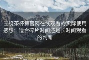 围绕茶杯狐官网在线观看的实际使用感想：适合碎片时间还是长时间观看的判断
