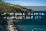 从用户角度聊聊糖心：资源更新节奏、分类结构与整体使用体验（实测）