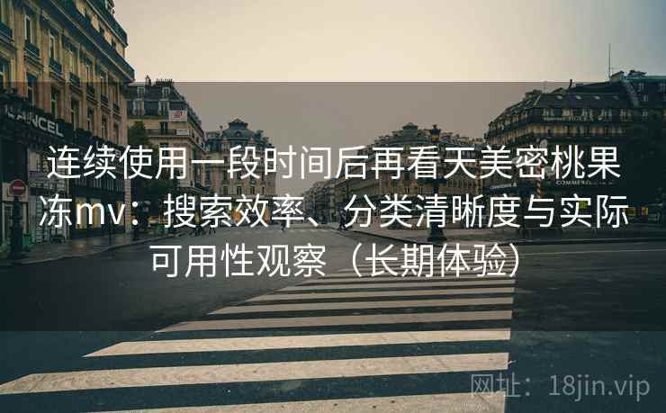 连续使用一段时间后再看天美密桃果冻mv：搜索效率、分类清晰度与实际可用性观察（长期体验）