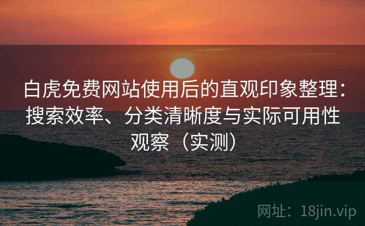 白虎免费网站使用后的直观印象整理：搜索效率、分类清晰度与实际可用性观察（实测）