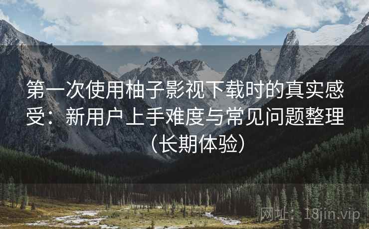 第一次使用柚子影视下载时的真实感受：新用户上手难度与常见问题整理（长期体验）