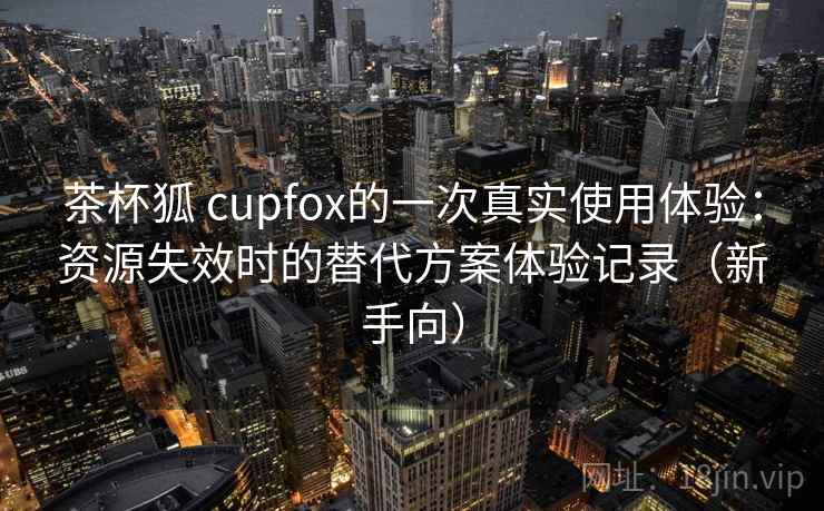 茶杯狐 cupfox的一次真实使用体验：资源失效时的替代方案体验记录（新手向）