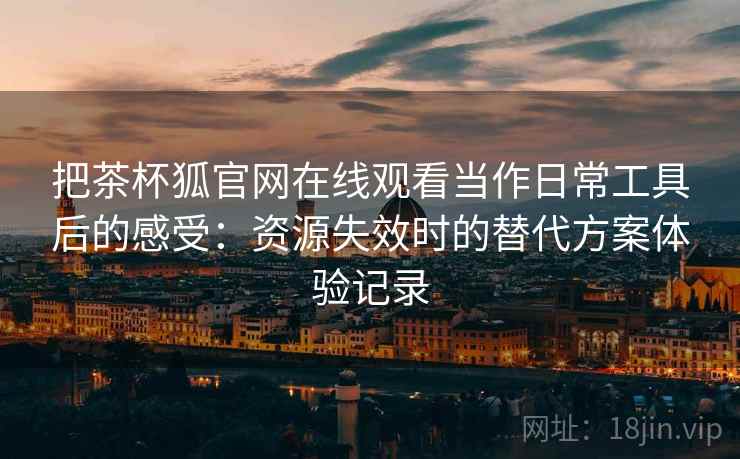 把茶杯狐官网在线观看当作日常工具后的感受：资源失效时的替代方案体验记录